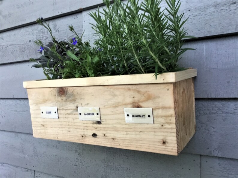 Wall Mounted Wood Planter Box for Herbs Wood Planter With Etsy India