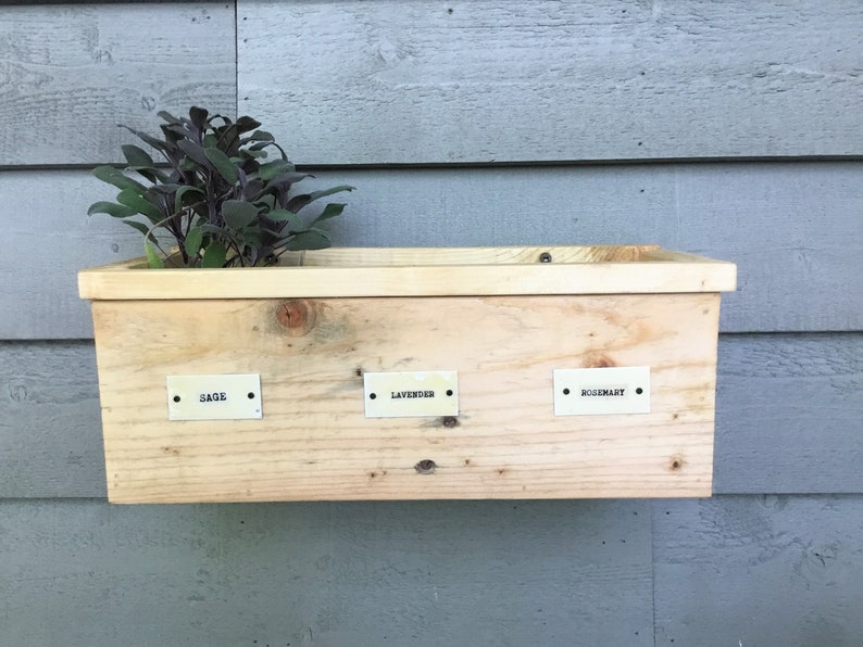 Wall Mounted Wood Planter Box for Herbs Wood Planter With Etsy India