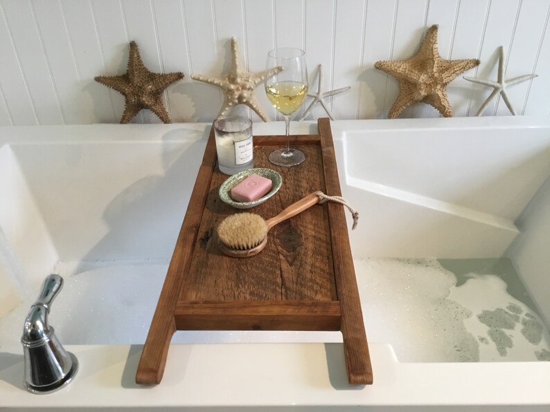 Reclaimed Barn Wood Bath Tray Bathroom Decor And Accessories Etsy