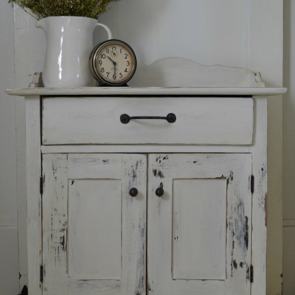 Cupboard with Drawer , Vintage Style End Table , Night Table