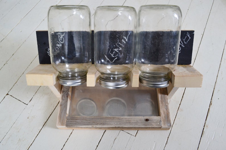 Recycled Wood Seed Sprouter with Tray and Chalkboard Backing Seed