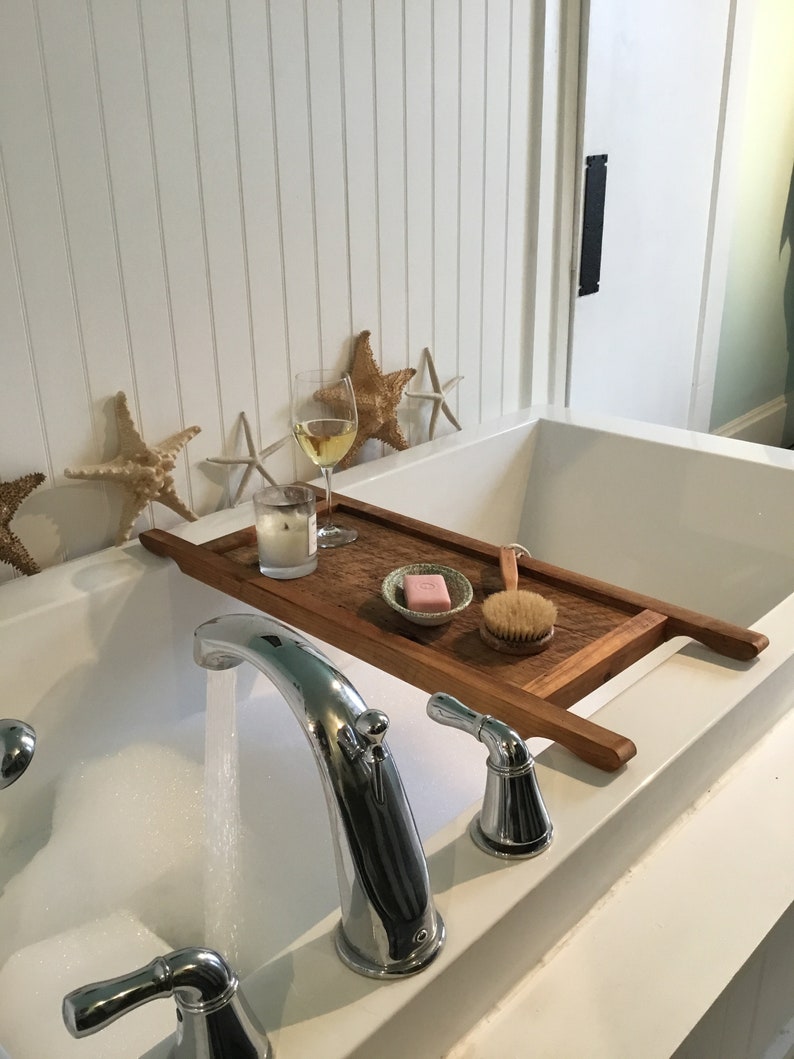Reclaimed Barn Wood Bath Tray Bathroom decor and Accessories Etsy