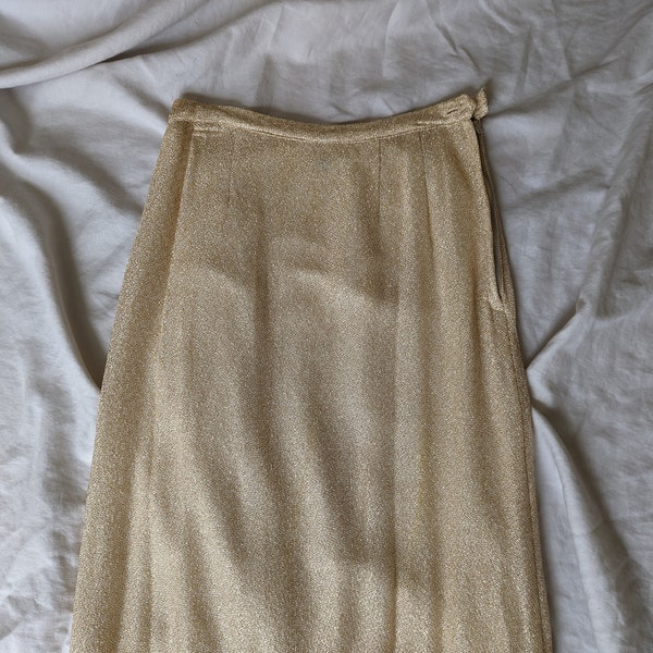 Vintage Gold Skirt | 60's Sparkling Skirt