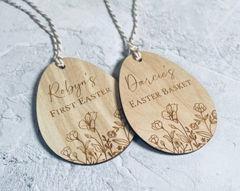 Personalised Easter Basket Tag | Laser Cut Wood