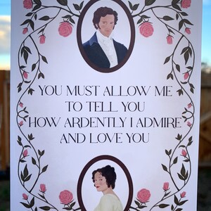 Pride and Prejudice Mr. Darcy Quote Love-kaart voor echtgenoot, echtgenoot, vrouw, vriend, vriendin, verjaardag, alledaagse romantische kaart