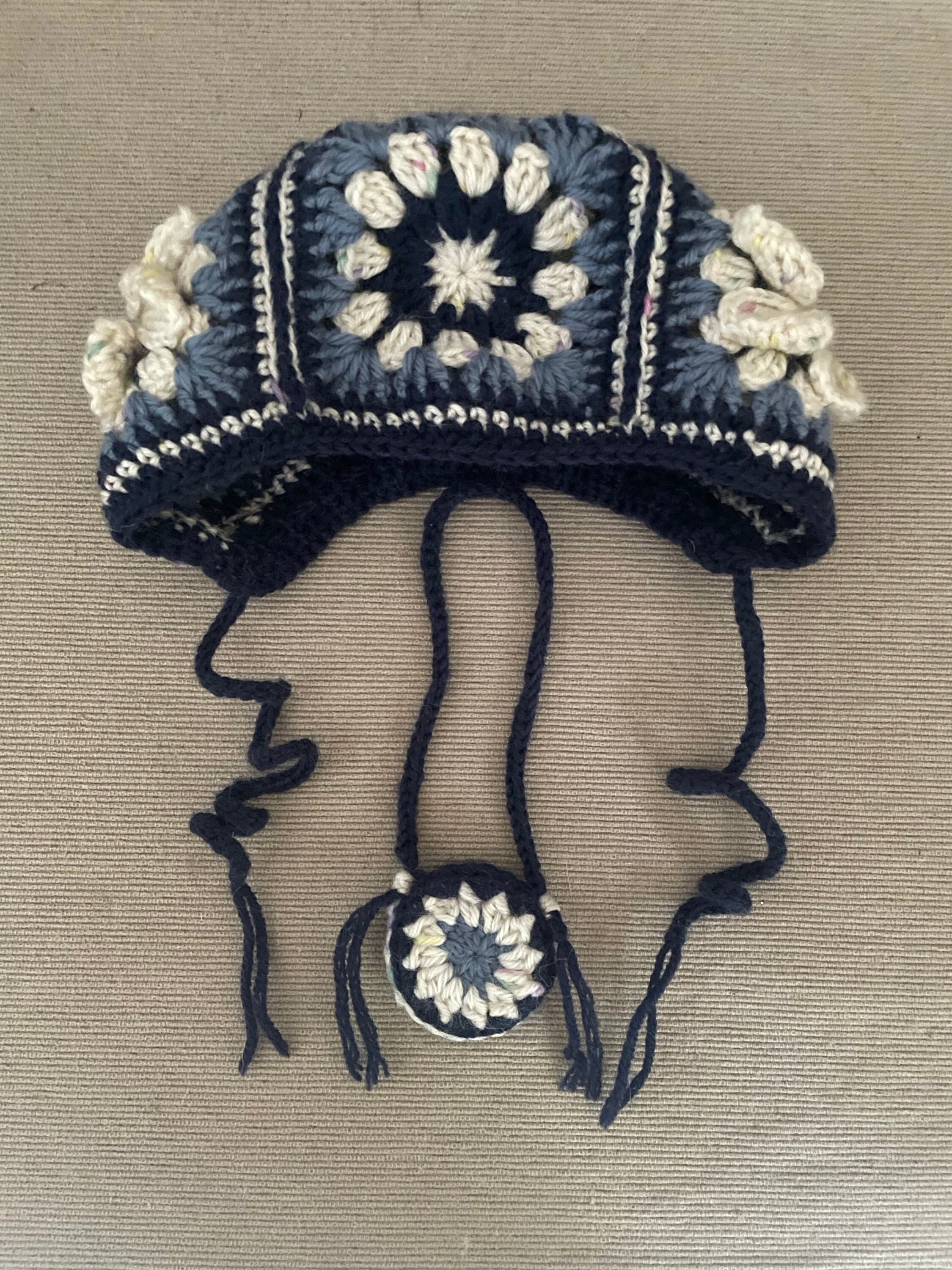 Blythe Crochet Granny Square Bonnet and Bag. Blythe Hat. - Etsy