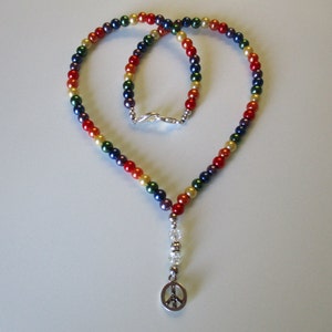 Peace & Pride beaded necklace
