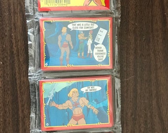 Factory Sealed 1984 Topps Masters of the Universe He-Man Rack Pack 45 Picture Cards