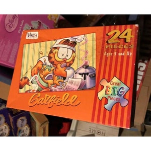 Factory Sealed Garfield Jigsaw Puzzle Cooking 9×12” Vista 24 Big Pieces