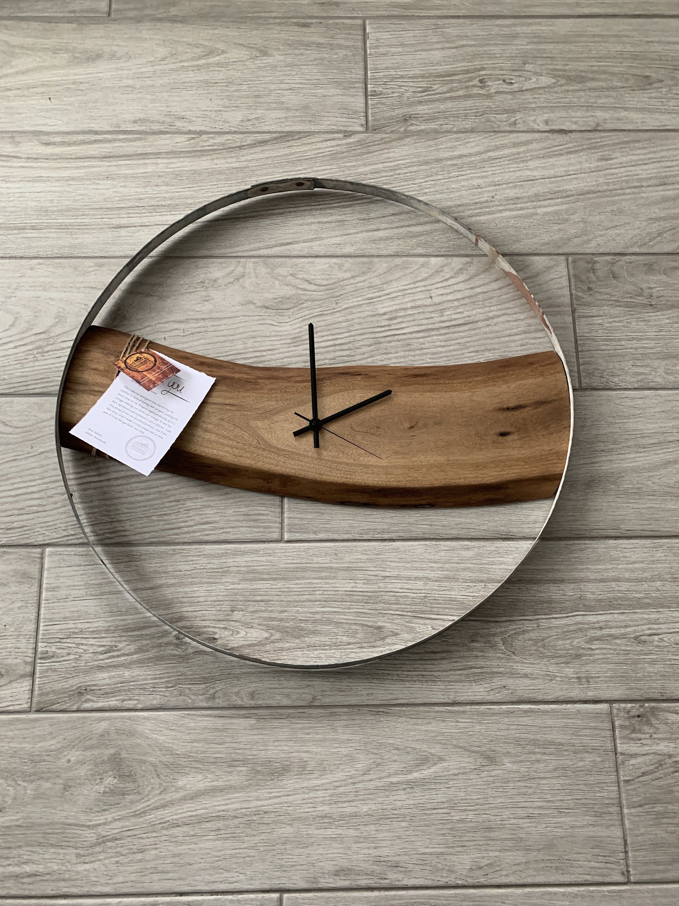 Black Walnut Wine Barrel Ring Clock | Etsy