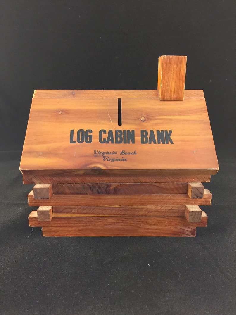 Wooden Log Cabin Bank Virginia Beach Etsy
