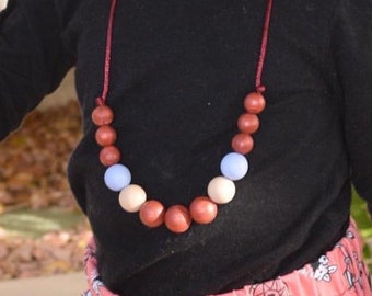 Toddler Stim Necklace - Baby Girl Necklace - Toddler Girl Jewelry - Kids Necklace - Little Girl Gift