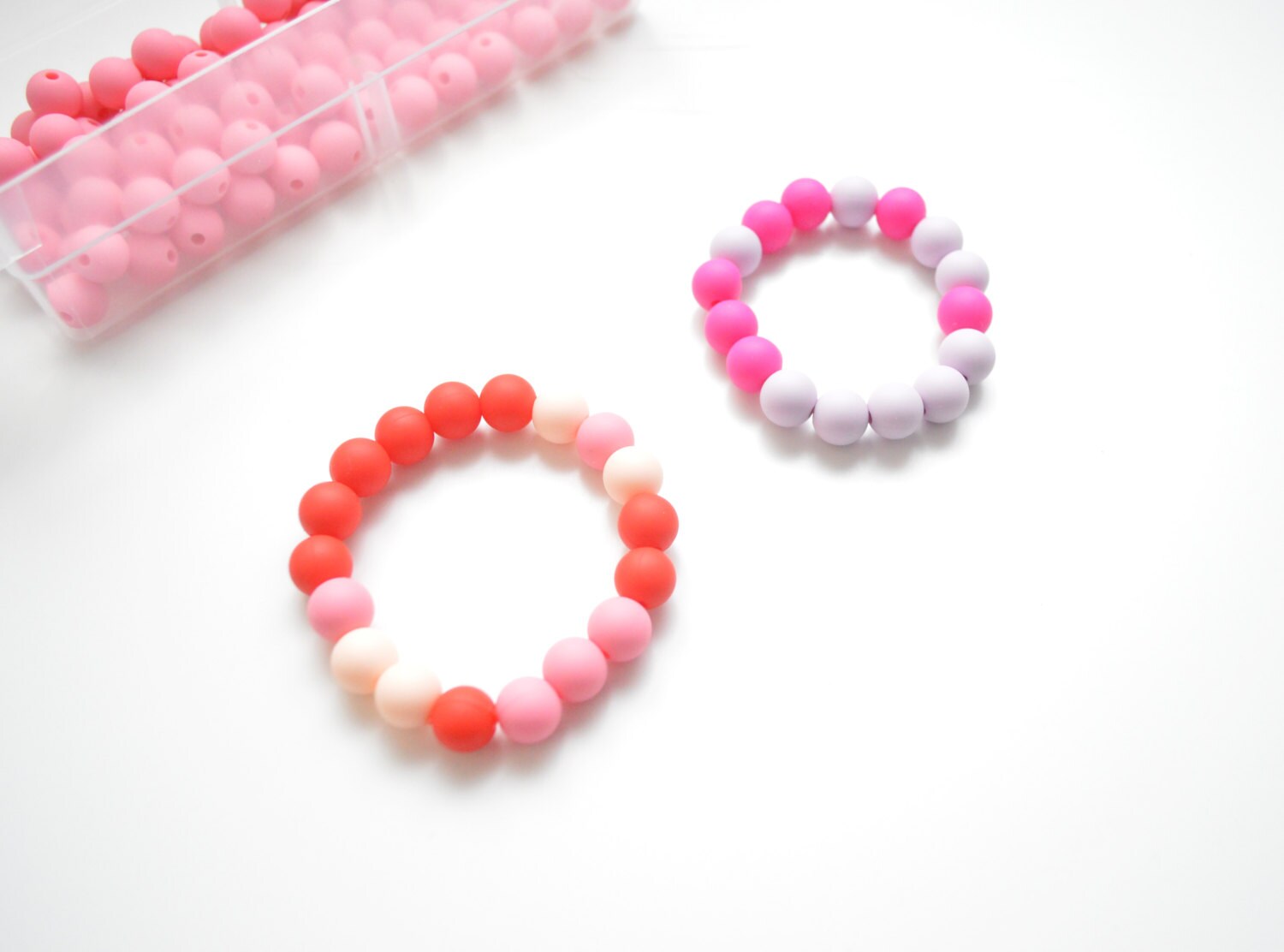 Stretchy Cord Stackable Bracelet with Silicone Beads for Etsy