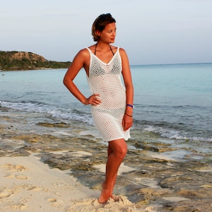 Crochet dress pattern. Crochet dress SUMMER.  Beach dress. Crochet beach dress pattern.Size S, M