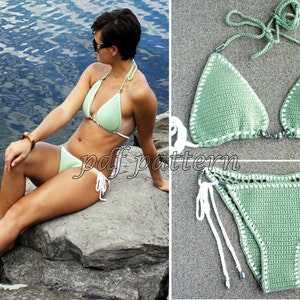 Häkelanleitung Bikini-Set ""MINT"" Häkelanleitung.Bikini Anleitung.Häkelanleitung Bikini.