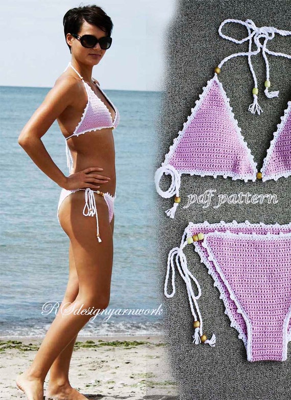 Beginner Crochet Pattern Teenie Tiny Kini Cheeky Thong Bikini PATTERN Crochet Bikini PATTERN
