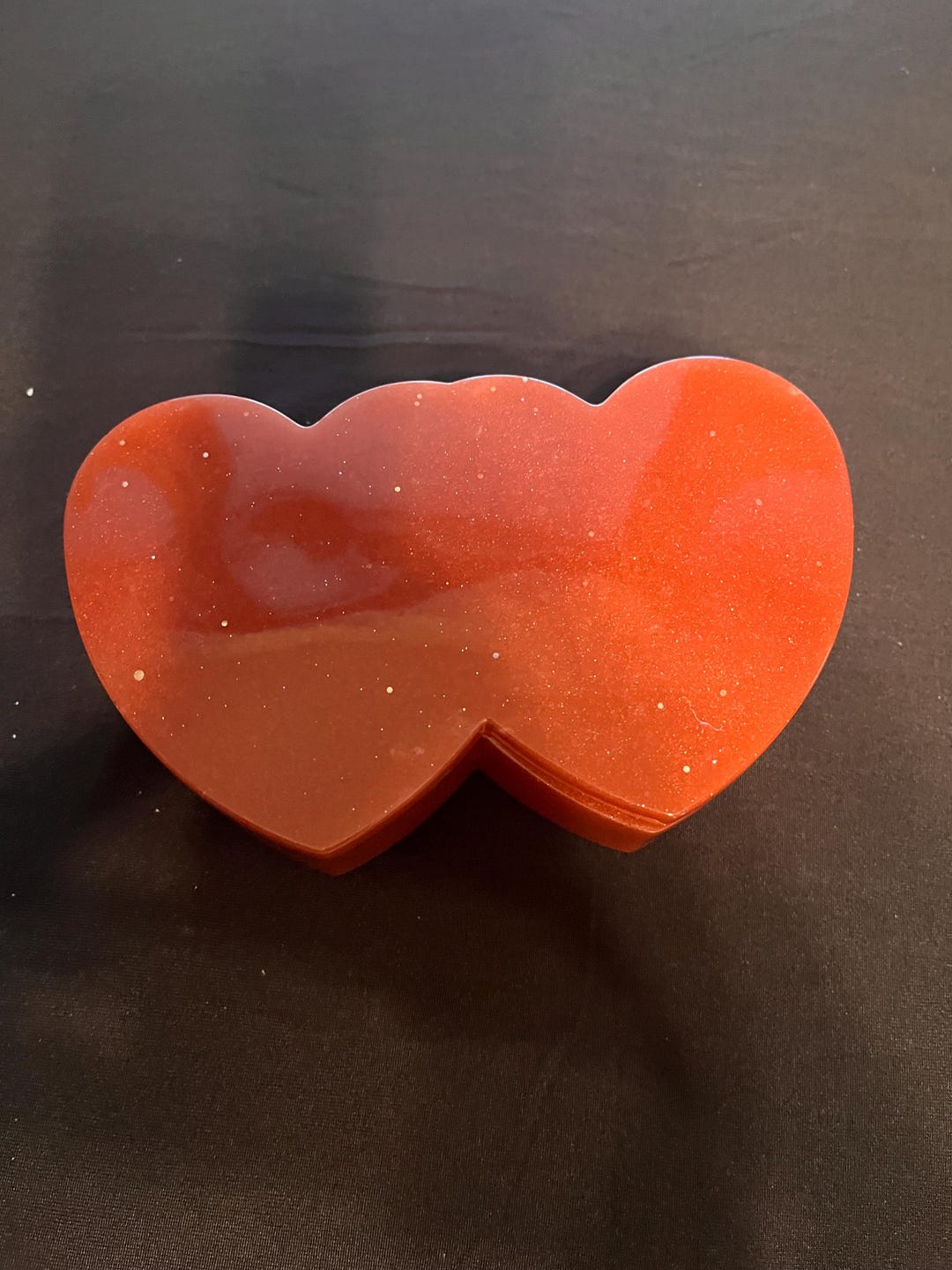 Double Heart Container With Lid - Etsy
