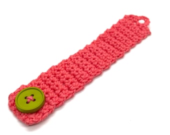 Crochet cuff bracelet tutorial for kids