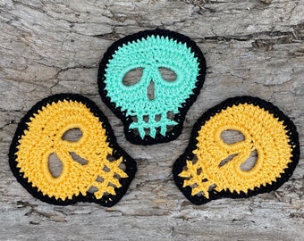 Day Of The Day crochet skulls