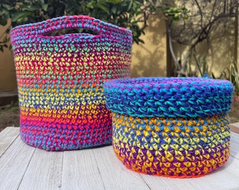 Canastas a ganchillo