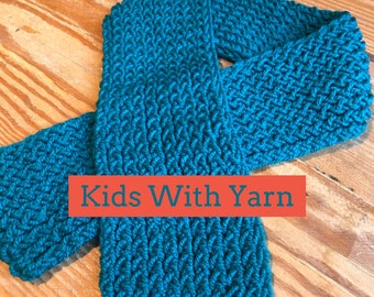 Loom knit a scarf tutorial-pattern