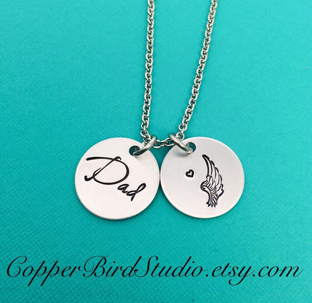 Dad Memorial Necklace In Memory of Dad Memorial Jewelry Etsy