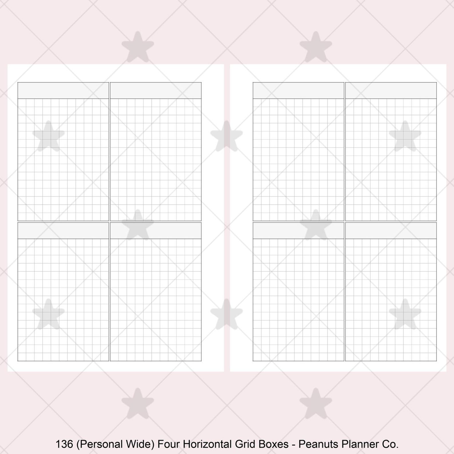 PRINTED 136: Four Vertical Grid Boxes CHOOSE SIZE - Etsy