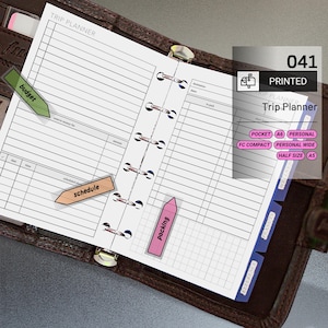 PRINTED 041: Trip Planner CHOOSE SIZE