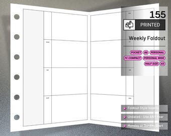 PRINTED 155: Weekly Foldout Wo2P CHOOSE SIZE