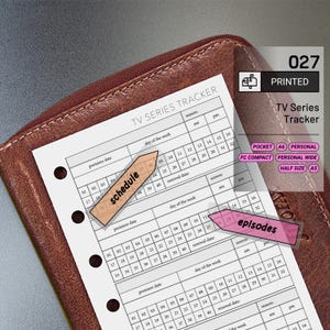 PRINTED 027: Series Tracker Detailed CHOOSE SIZE