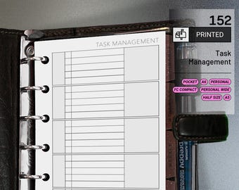 PRINTED 152: Task Management Breakdown CHOOSE SIZE