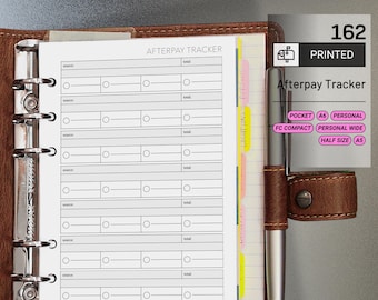 PRINTED 162: AfterPay Payment Tracker CHOOSE SIZE