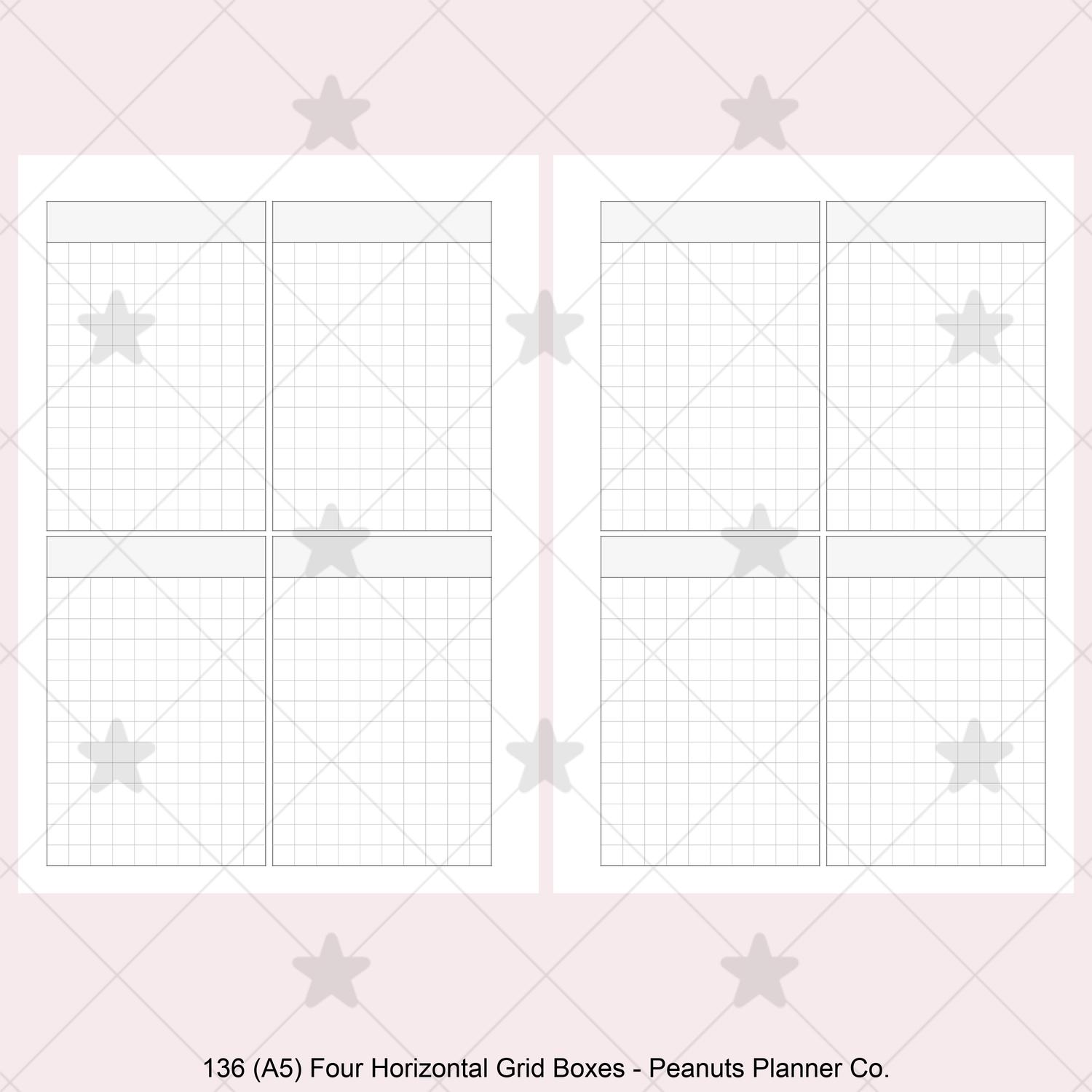 PRINTED 136: Four Vertical Grid Boxes CHOOSE SIZE - Etsy
