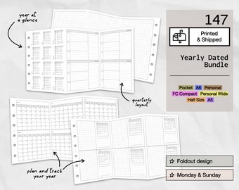 PRINTED 147: Yearly Dated Bundle 2024 CHOOSE SIZE