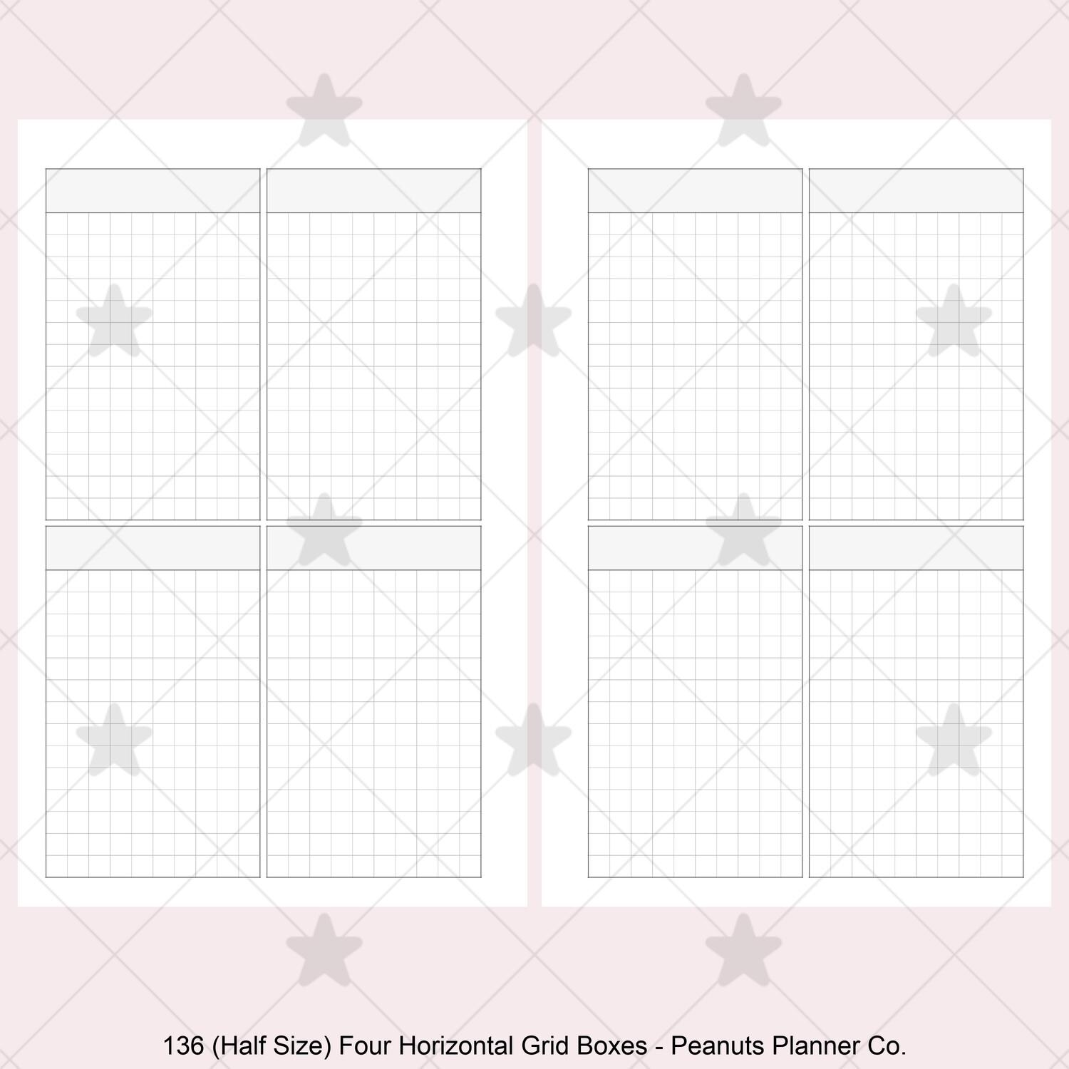PRINTED 136: Four Vertical Grid Boxes CHOOSE SIZE - Etsy