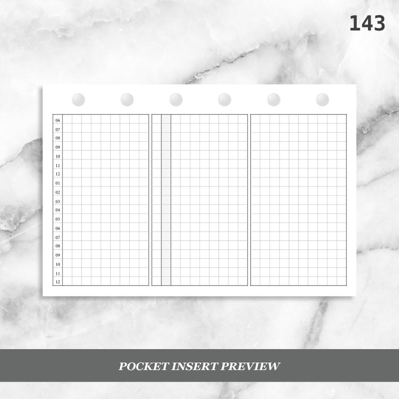 PRINTED 143: Horizontal Daily Timed Schedule W/ Tasks and Notes Column ...