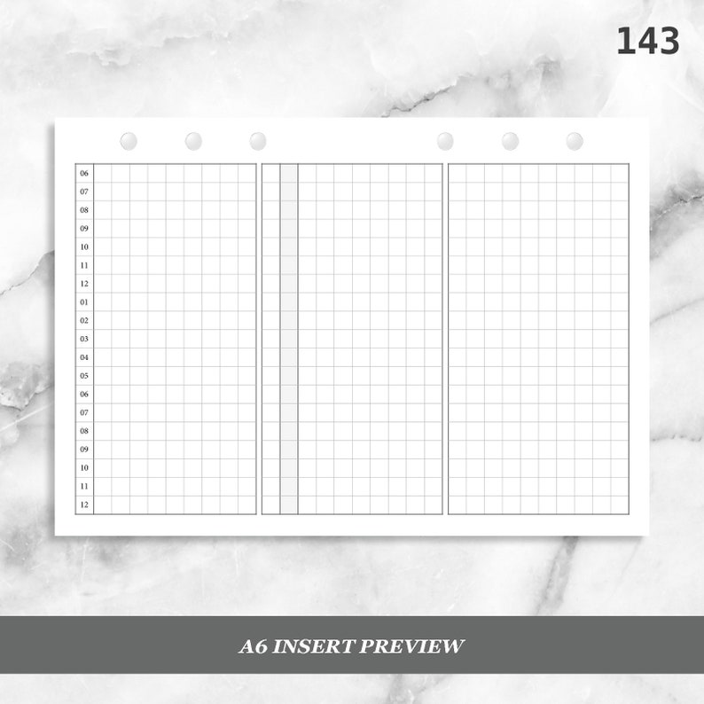 PRINTED 143: Horizontal Daily Timed Schedule W/ Tasks and Notes Column ...