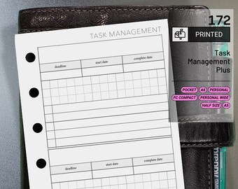PRINTED 172: Task Management Plus CHOOSE SIZE