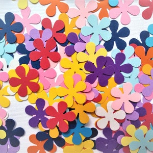 Flower Confetti, Retro Flowers - Pkg of 50 or 100