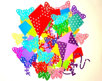 Paper Kites, Kite Grab Bag, Butterfly Die Cuts - Pkg of 40 Plus