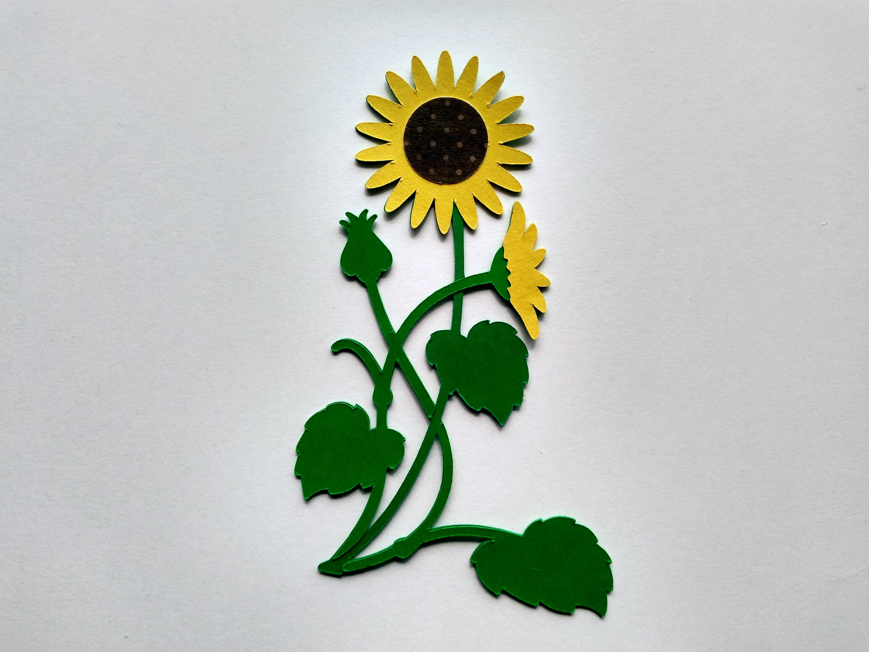 Paper Sunflower Sunflower Cutouts Summer Flowers Set of 4 Etsy