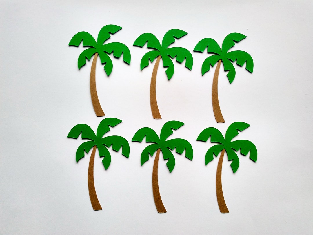 Palm Tree Decoration, Paper Palm Trees, Tree Cutouts Pkg of 6 Etsy