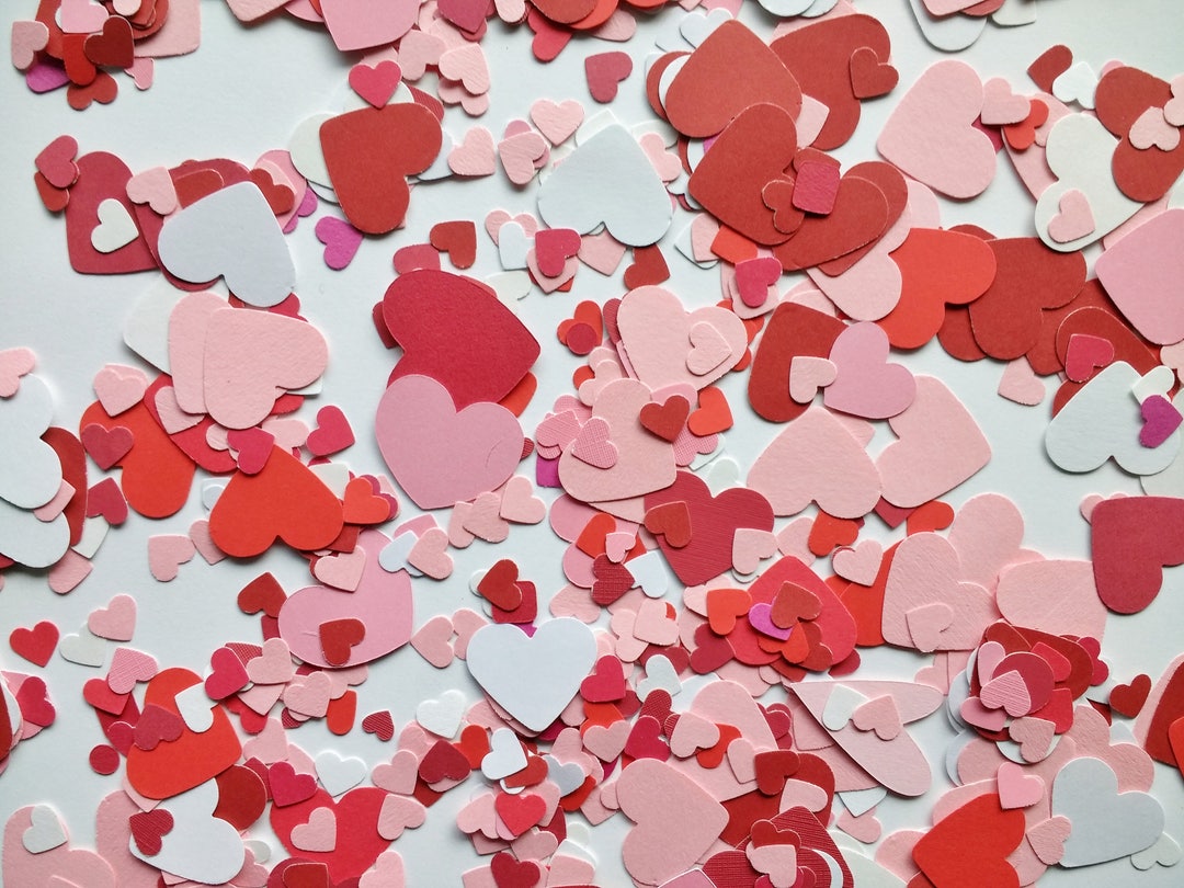Heart Confetti Valentine Decorations Pkg of 300 Plus Etsy
