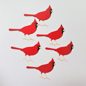 Cardinal Die Cut, Red Cardinal- Set of 6