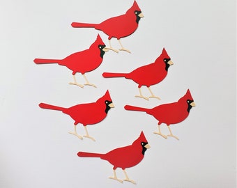 Cardinal Die Cut, Red Cardinal- Set of 6