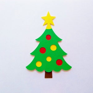 Christmas Tree Craft Kit, Holiday Decoration - Set of 6