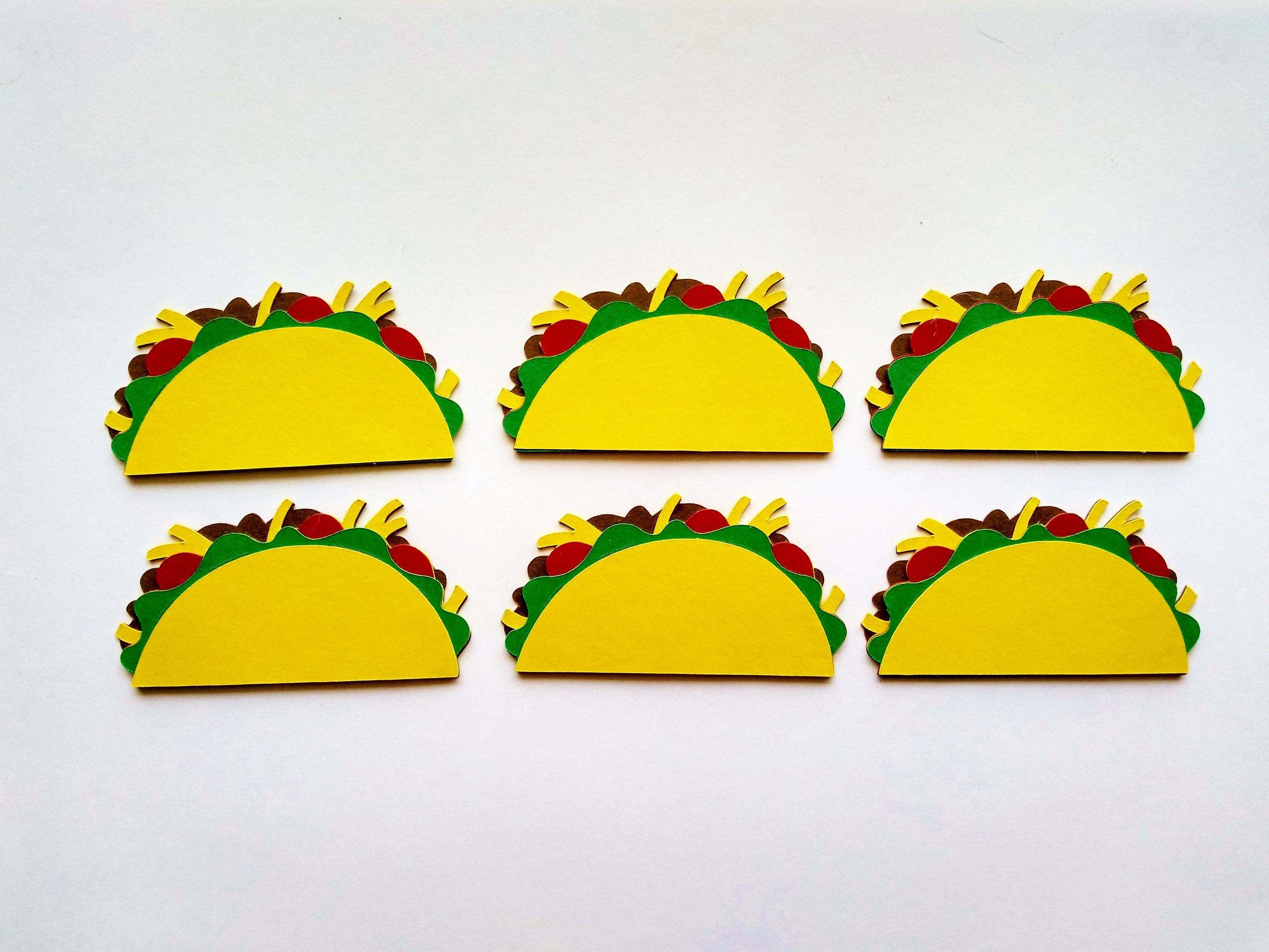 Taco Cutouts Die Cut Tacos Set of 6 Etsy