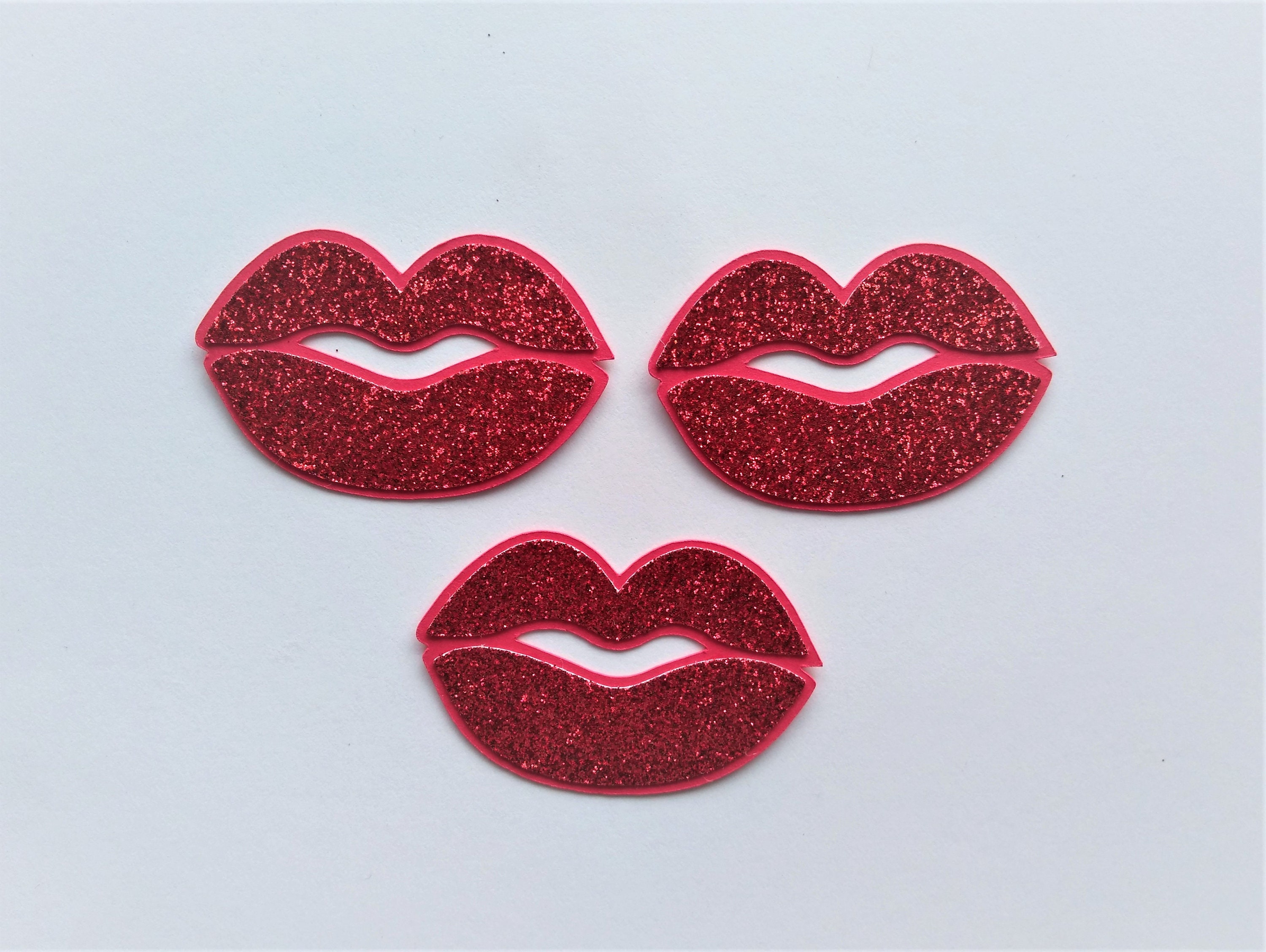 Red Lips Paper Lips Die Cut Lips Set of 6 - Etsy Canada