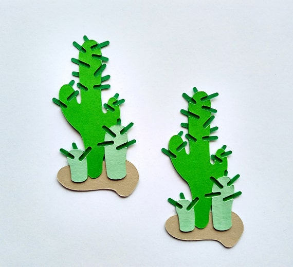 Cactus Party Cactus Cutout Cactus Die Cut Set of 6 | Etsy