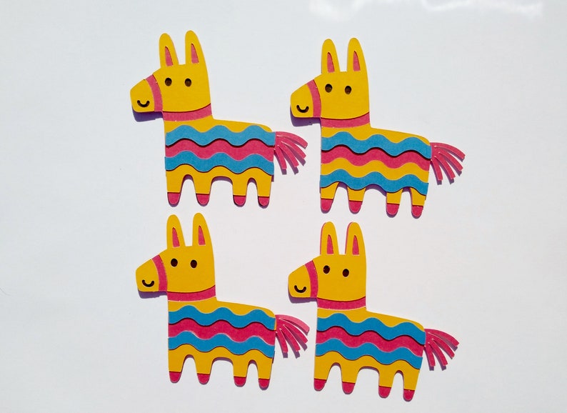 Paper Donkey Cinco De Mayo Burro Cutout Set of 4 Etsy